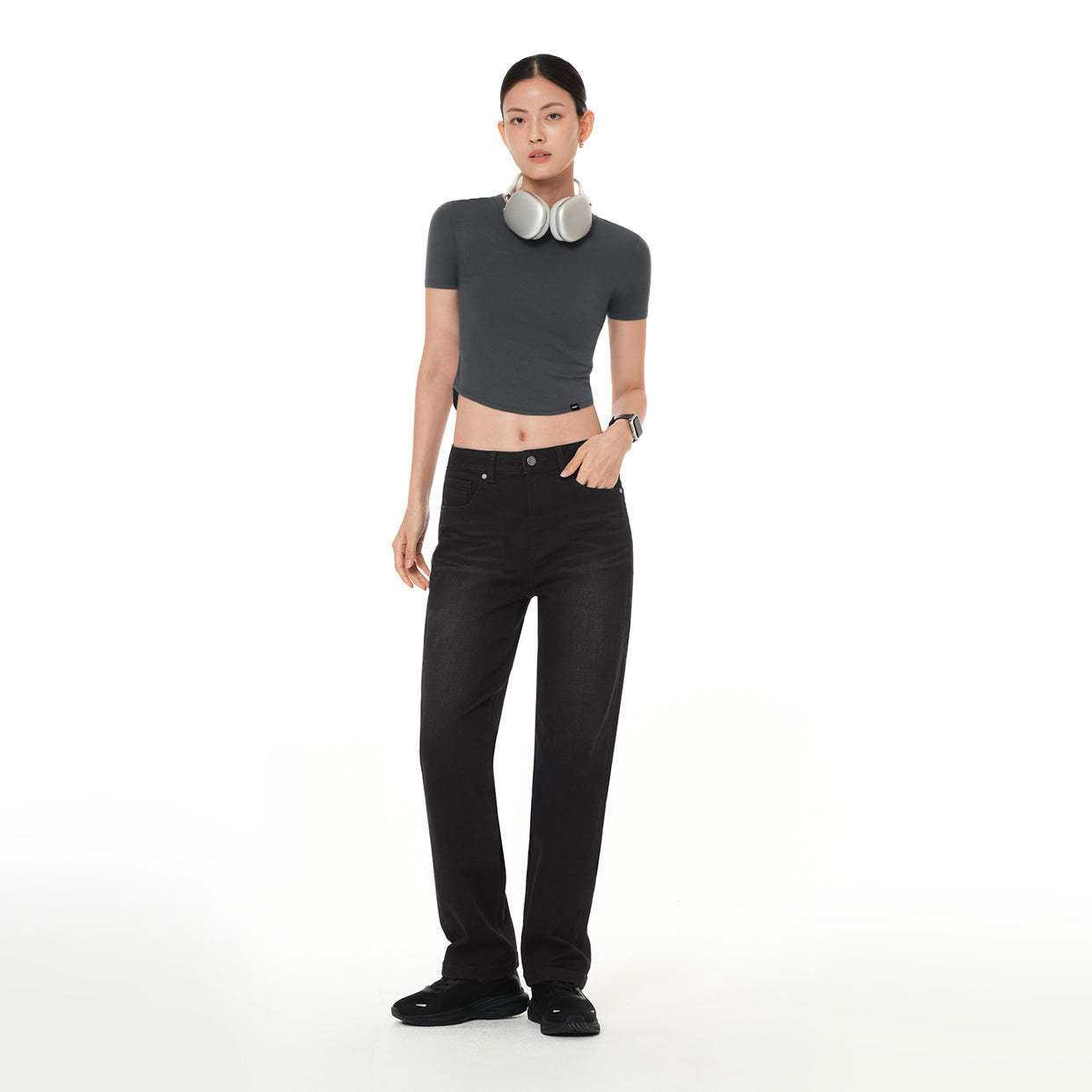 andarストレートフィット ブラックジーンズ airdenim ストレートフィット ブラックデニム – andar JAPAN