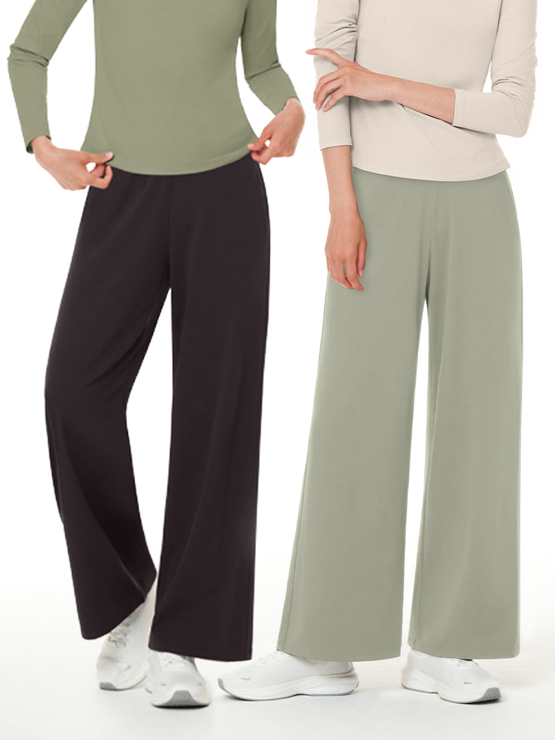 アンダール Airywin マキシワイドレギンス セサミブラウン ロング M Airywin マキシワイドレギンス | andar JAPAN