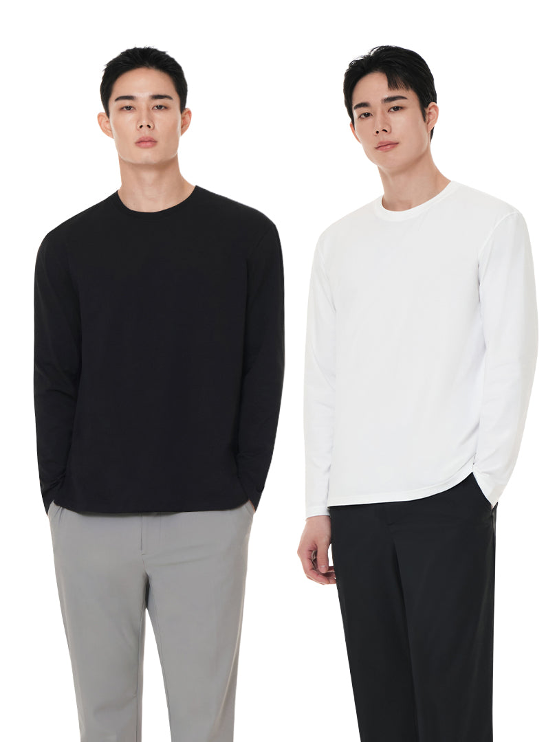 2SET] NEW Airyfit メンズ Tシャツ (長袖) | andar JAPAN