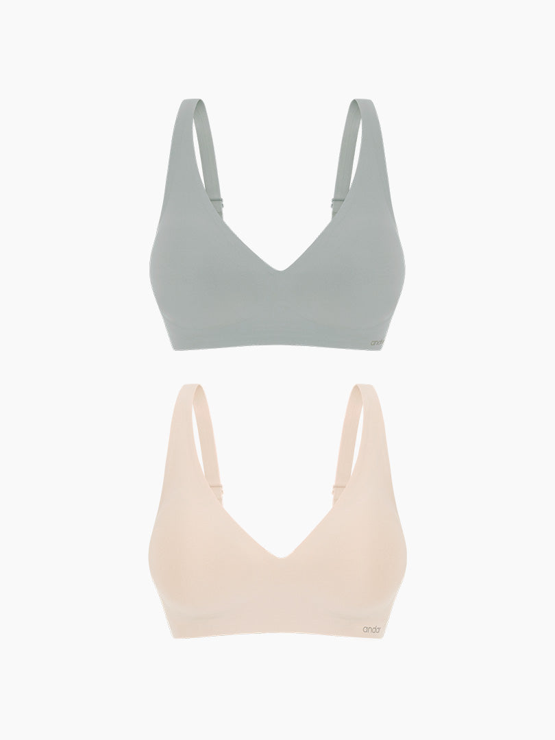 2SET] andar オールデイフィット CDE ブラ (パッド一体型 / 2タイプ