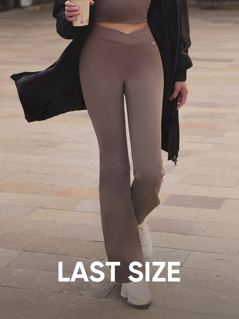 LAST SIZE] Airywin ストライプ フレアレギンス | andar JAPAN