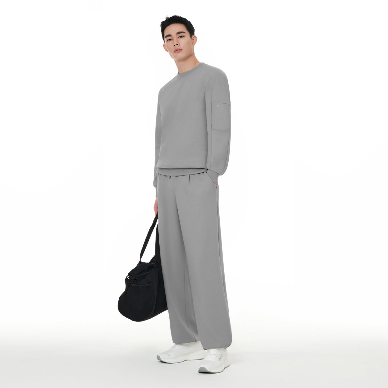 アンダール andar Airst ワイドパンツ Mロング ミストグレー airst ワイドパンツ – andar JAPAN