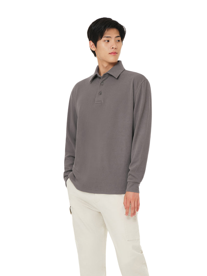 Primeknit メンズ ニットポロ (長袖) | andar JAPAN