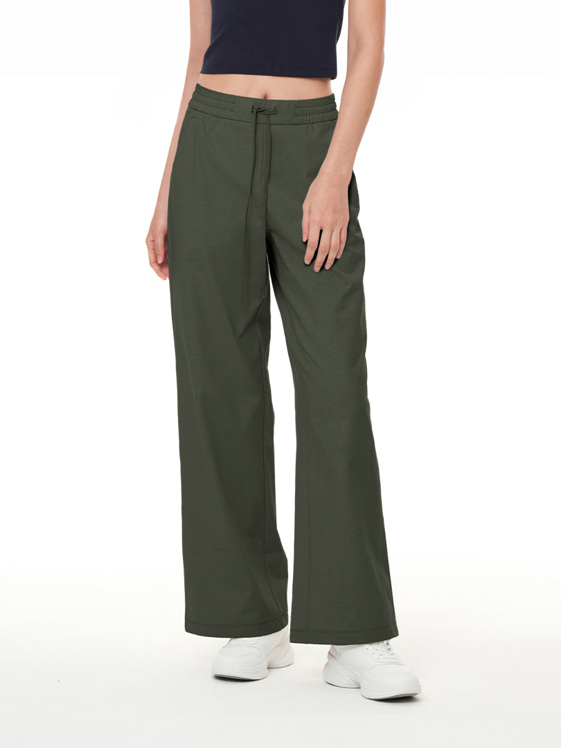 Airy Fit ワイドパンツ (オリーブグリーン) | andar JAPAN Airy Fit ワイドパンツ (オリーブグリーン) | andar JAPAN