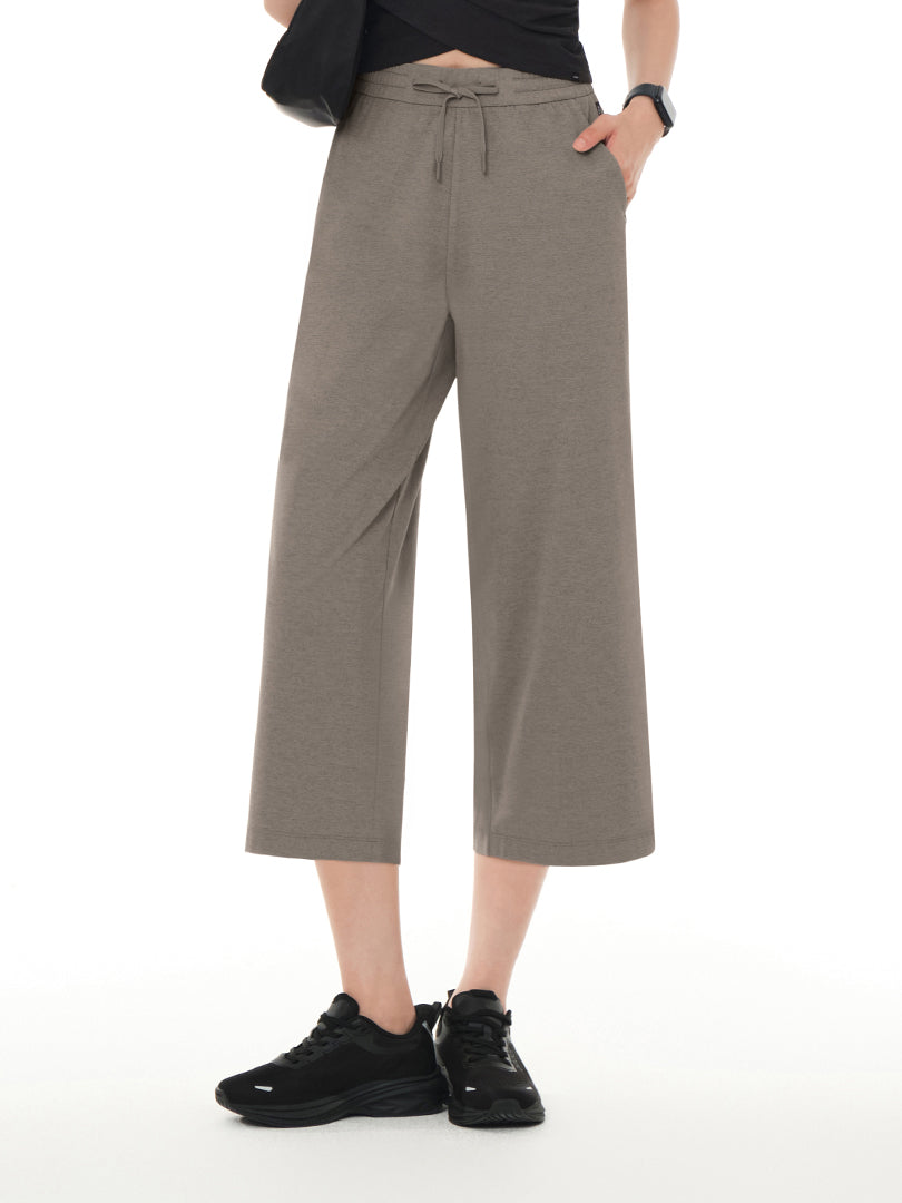 あじさいブルー] Airy Fit ワイドパンツ | andar JAPAN