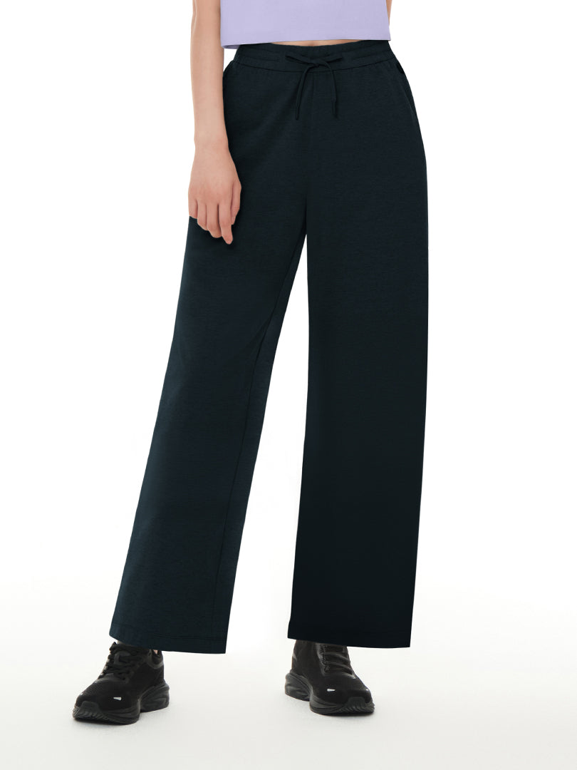 あじさいブルー] Airy Fit ワイドパンツ | andar JAPAN