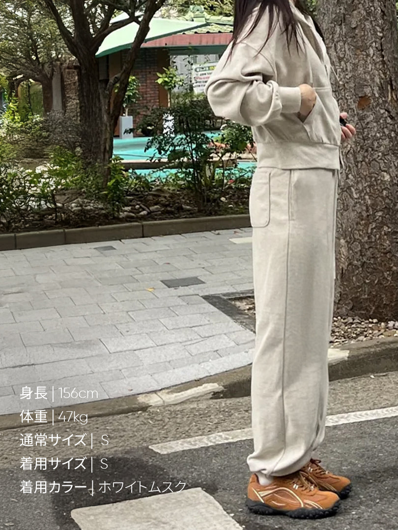 Dream Comfort クロップド フーディ ジップアップ - andar JAPAN