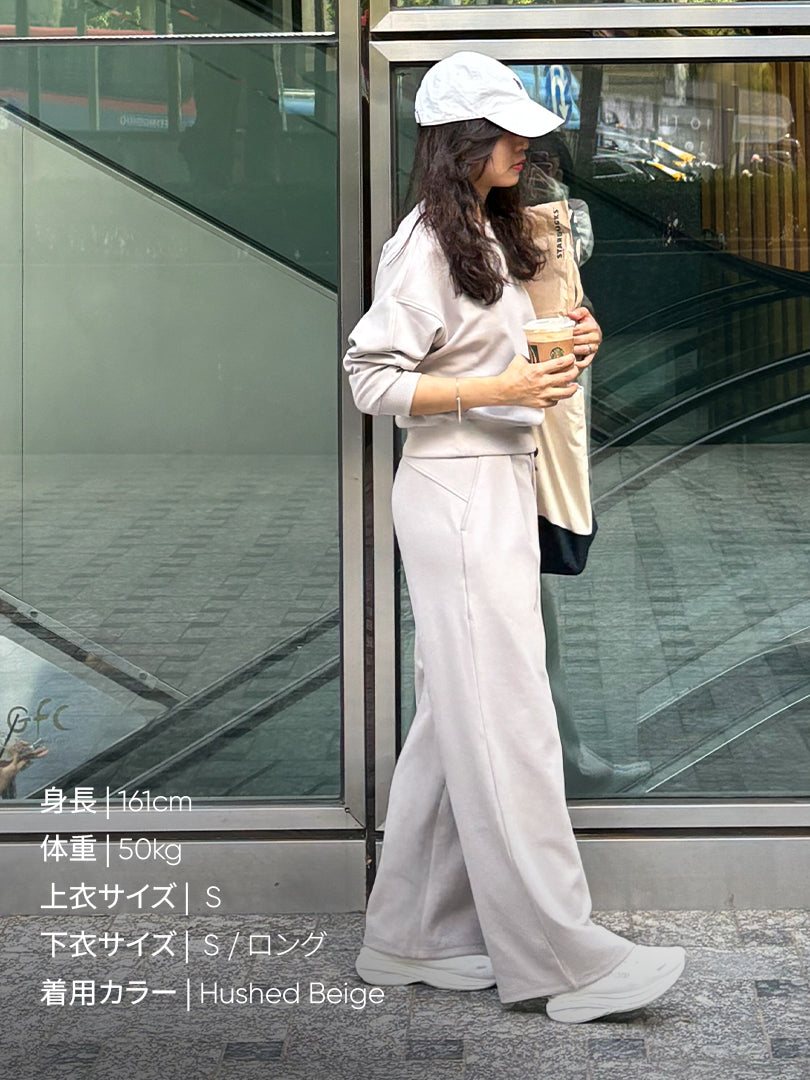 [SET] デイリー通勤セットアップ (Mildmooth スウェット+ Airywin ワイド レギンス)+シームレスショーツ贈呈 - andar JAPAN