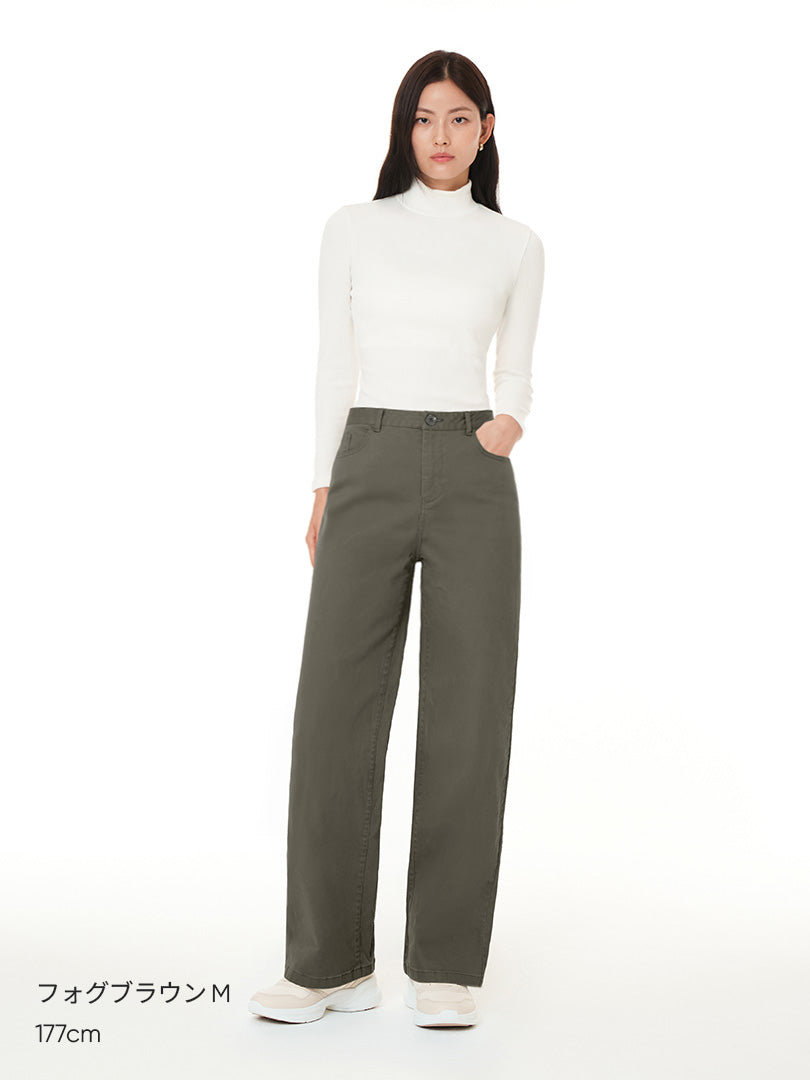 Urban Cotton ストレッチワイドパンツ | andar JAPAN