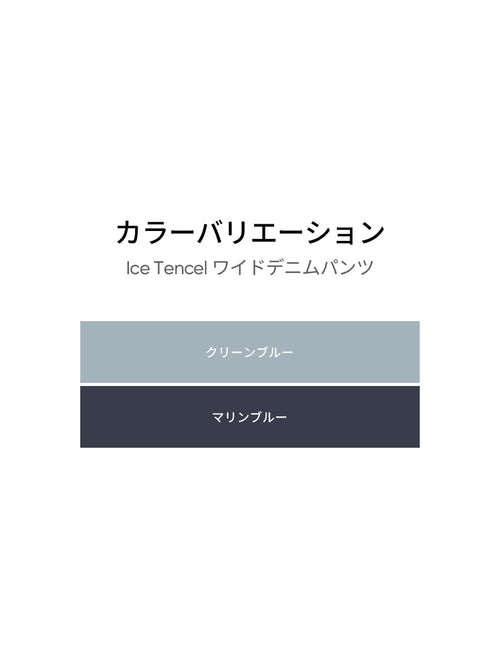 Ice Tencel デニムワイドパンツ - andar JAPAN