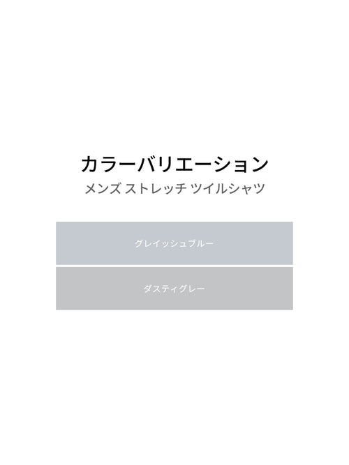 メンズ ストレッチ ツイルシャツ - andar JAPAN
