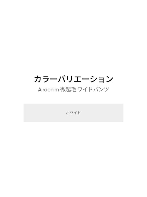 Airdenim 微起毛 ワイドパンツ - andar JAPAN