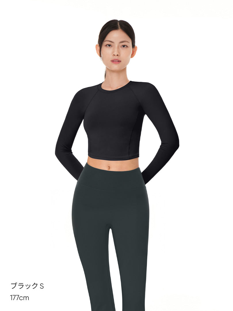 Airtouch ペース クロップド トップス (長袖) - andar JAPAN