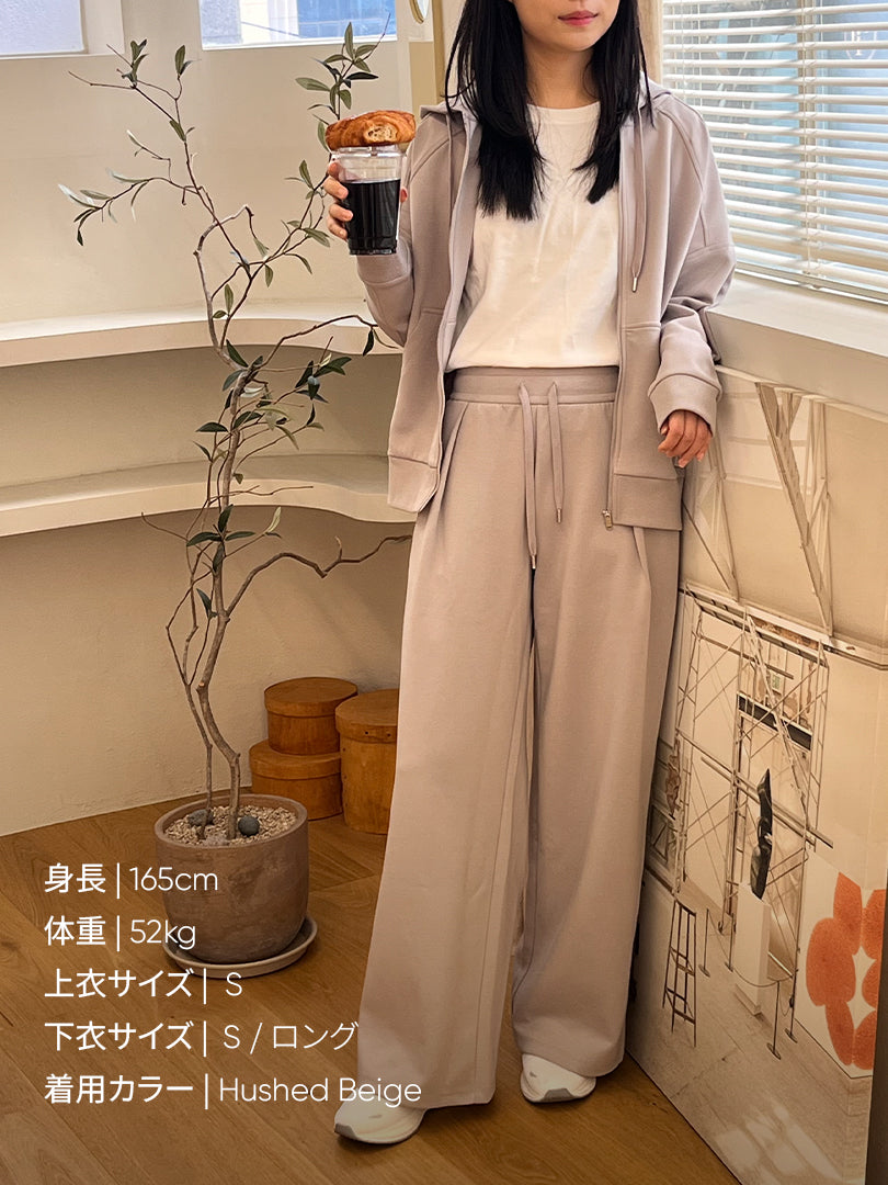[SET] Mildmooth セットアップ(ジップアップパーカー＋ワイドパンツ)+シームレスショーツ贈呈