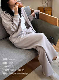 [SET] Mildmooth セットアップ(ジップアップパーカー＋ワイドパンツ)+シームレスショーツ贈呈