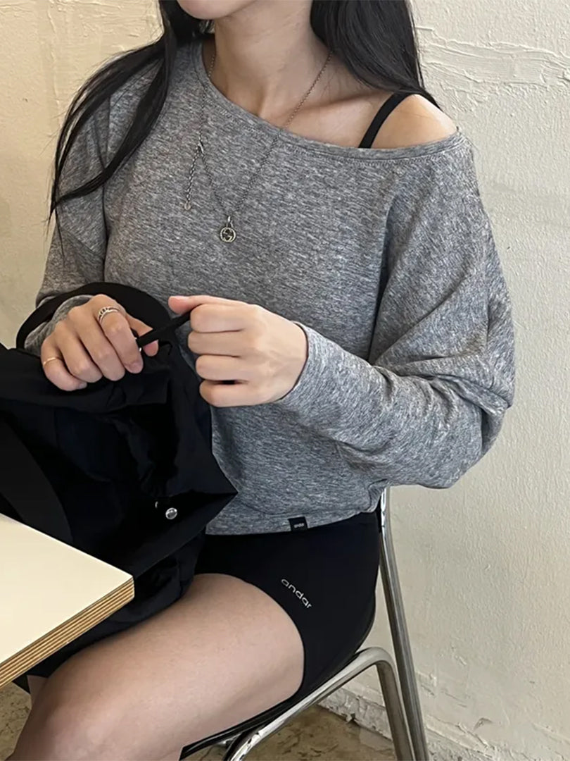 [SET] 上品なオフィスコーデセット(ロングスリーブ+Airywin ワイド レギンス) - andar JAPAN