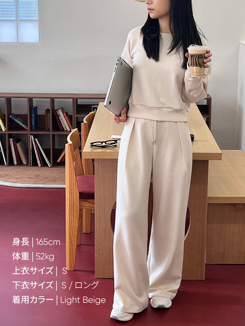 [SET] Mildmoothセットアップ(トレーナー＋ワイドパンツ)+シームレスショーツ贈呈