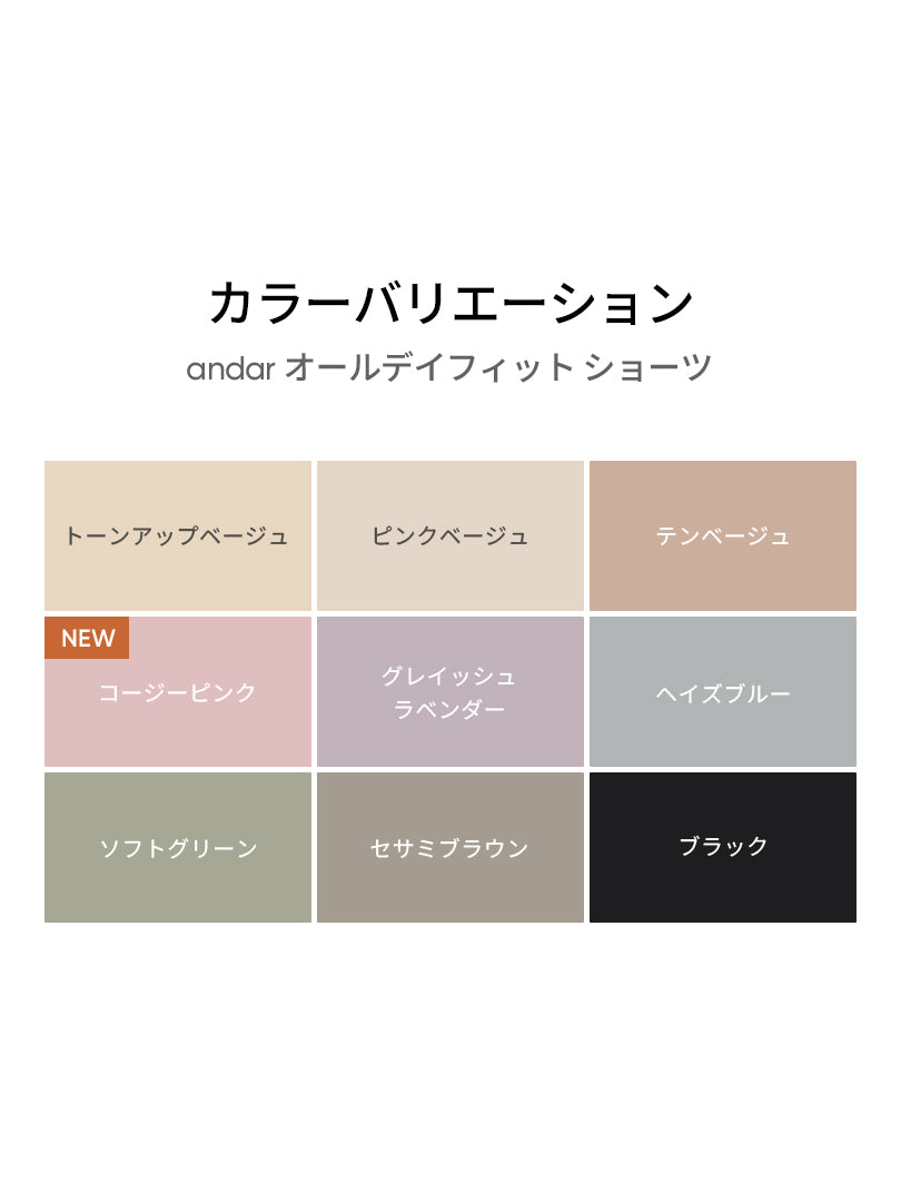 [3SET] andar オールデイフィット CDE ブラ (パッド一体型 / 2タイプ選択可能)&ショーツ - andar JAPAN