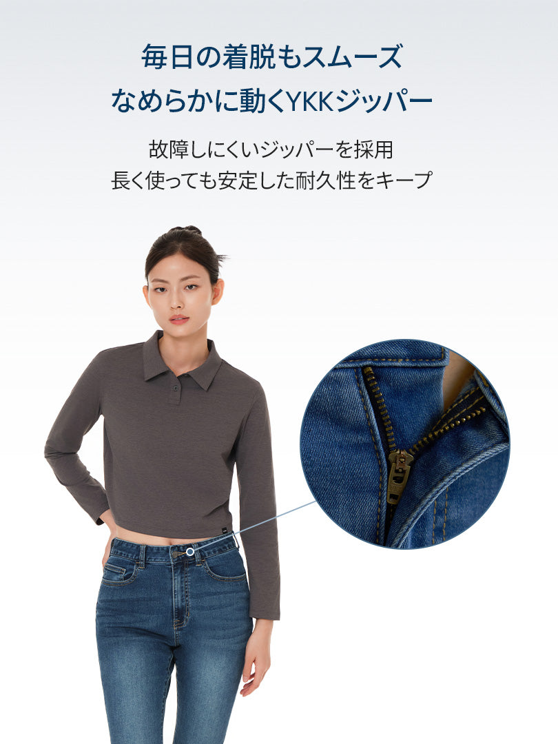 airdenim セミ ブーツカットジーンズ