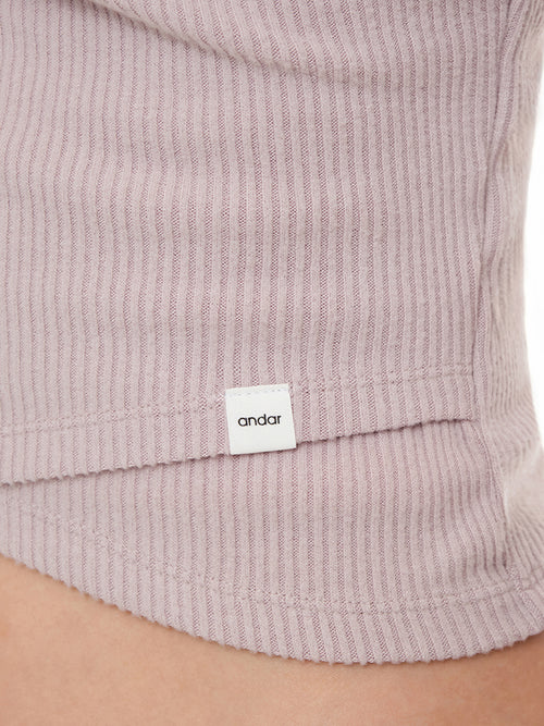 リブド ニット ラップスタイル トップス (長袖) - andar JAPAN