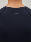 Airtouch ペース クロップド トップス (長袖) - andar JAPAN