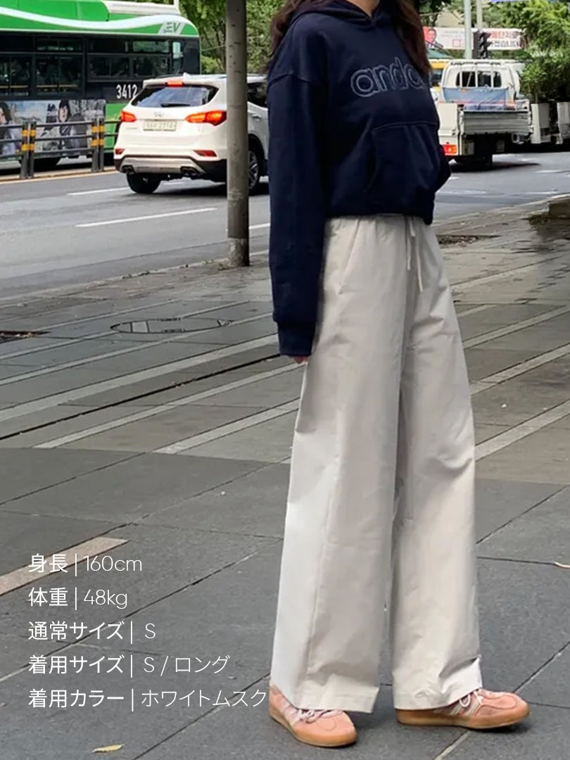 Airy Fit 裏起毛 ワイドパンツ - andar JAPAN