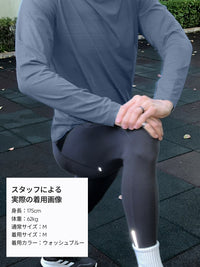 Wave Breath メンズ ランニングTシャツ (長袖)