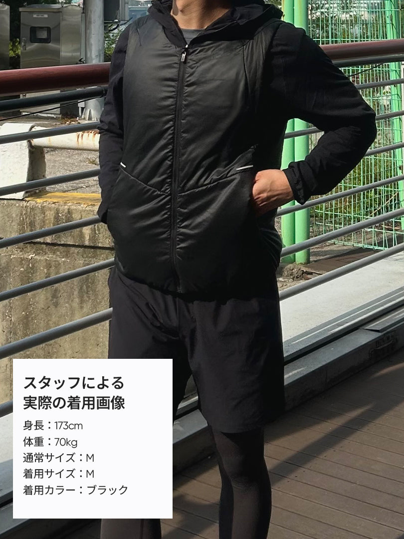 Primaloft メンズ ランニングベスト