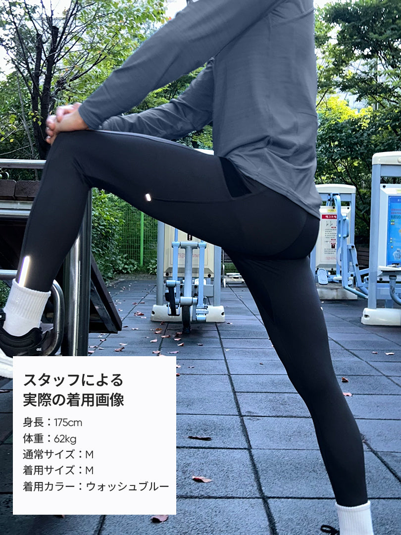 Wave Breath メンズ ランニングTシャツ (長袖)