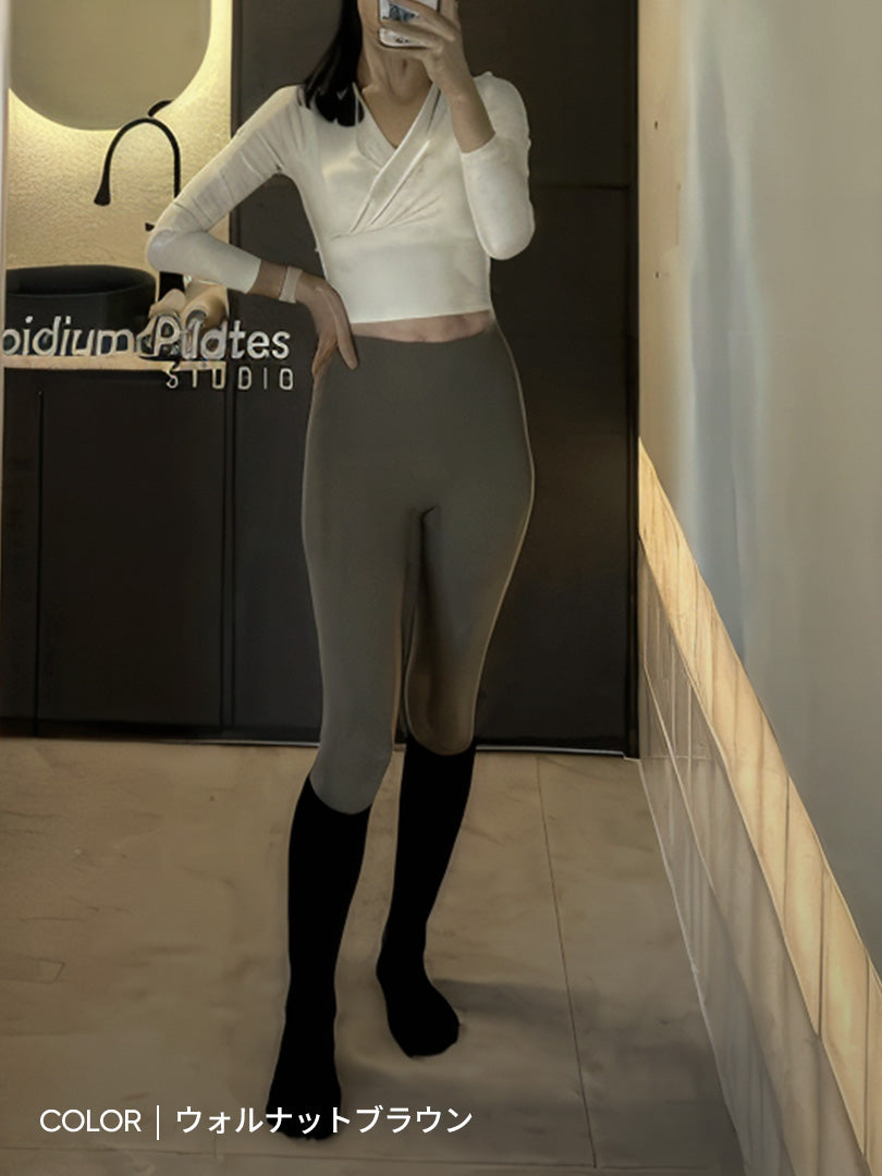 [SET] 冬のカバーアップセット(Airy Fit 裏起毛 ワイドパンツ+Airywin 裏起毛 レギンス) - andar JAPAN