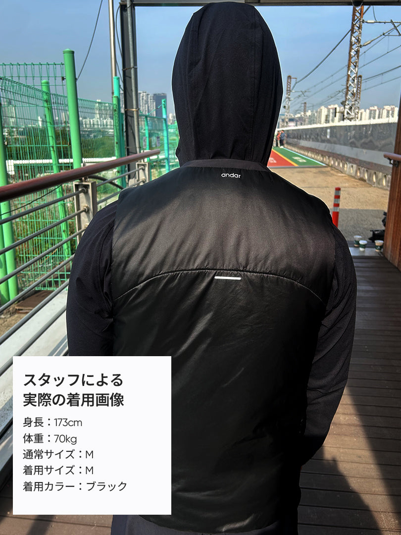 Primaloft メンズ ランニングベスト