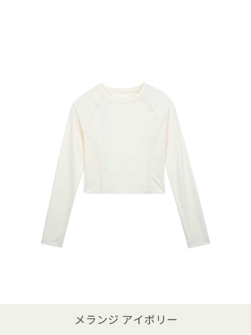 Airtouch ペース クロップド トップス (長袖) - andar JAPAN