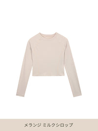 Airtouch ペース クロップド トップス (長袖) - andar JAPAN