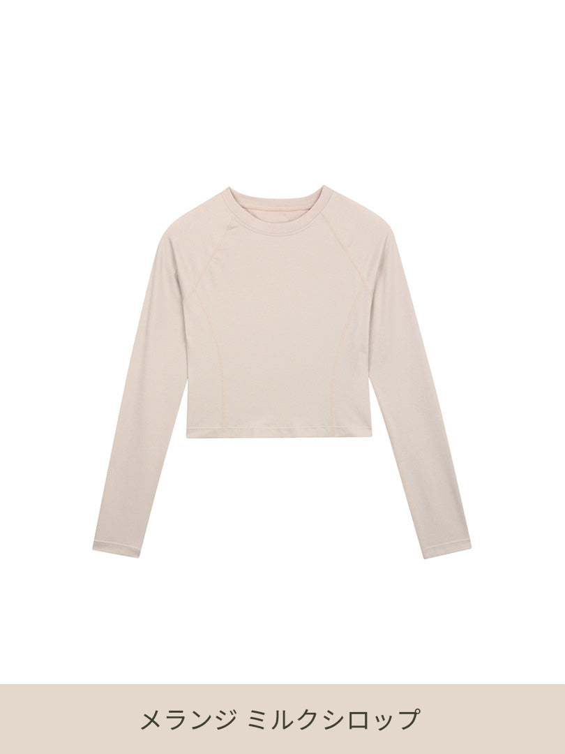Airtouch ペース クロップド トップス (長袖) - andar JAPAN