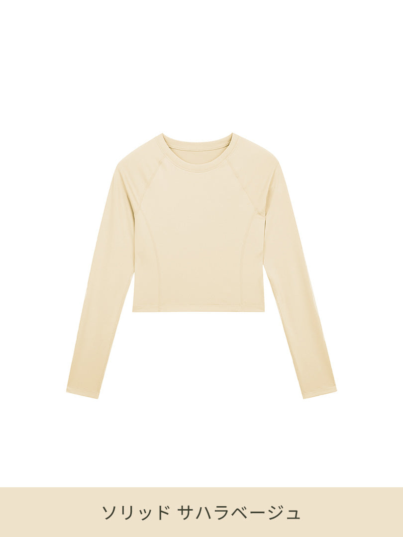 Airtouch ペース クロップド トップス (長袖) - andar JAPAN