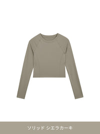 Airtouch ペース クロップド トップス (長袖) - andar JAPAN