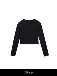 Airtouch ペース クロップド トップス (長袖) - andar JAPAN