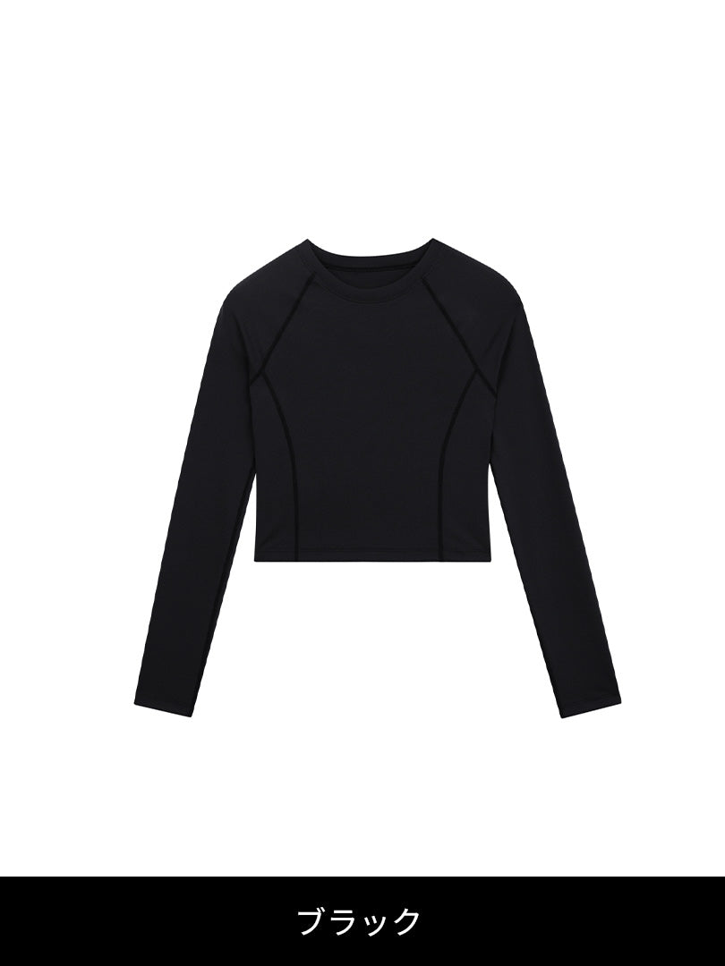 Airtouch ペース クロップド トップス (長袖) - andar JAPAN