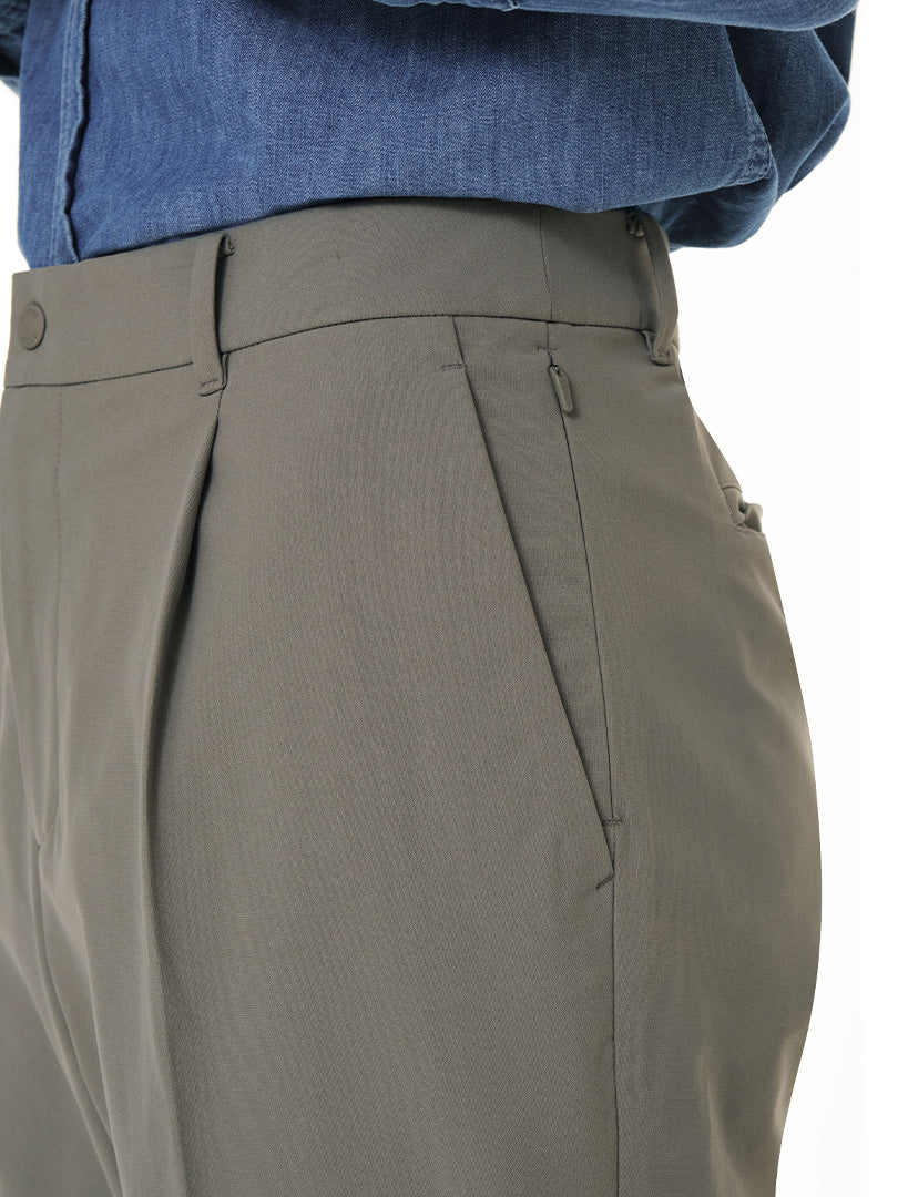 メンズ ビジカジセットアップ (Urbanactive 1タックスラックス＋Airy Fit ポロシャツ 長袖) ＋クラシックソックス贈呈