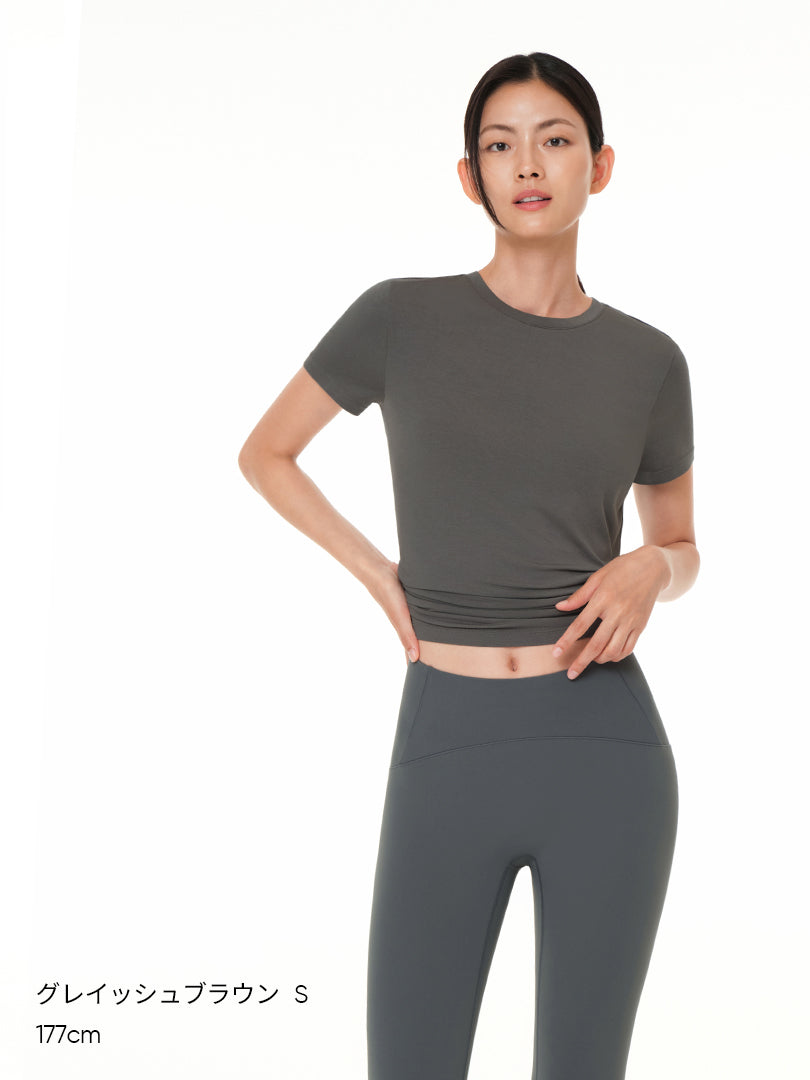 Modal サステナブル スリット カバーアップ (半袖) - andar JAPAN