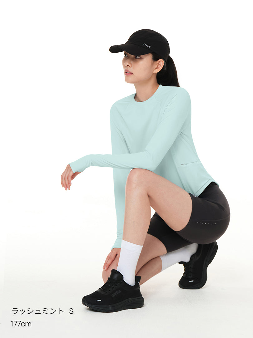 ライトブースト ポケット ランニング Tシャツ (長袖) - andar JAPAN