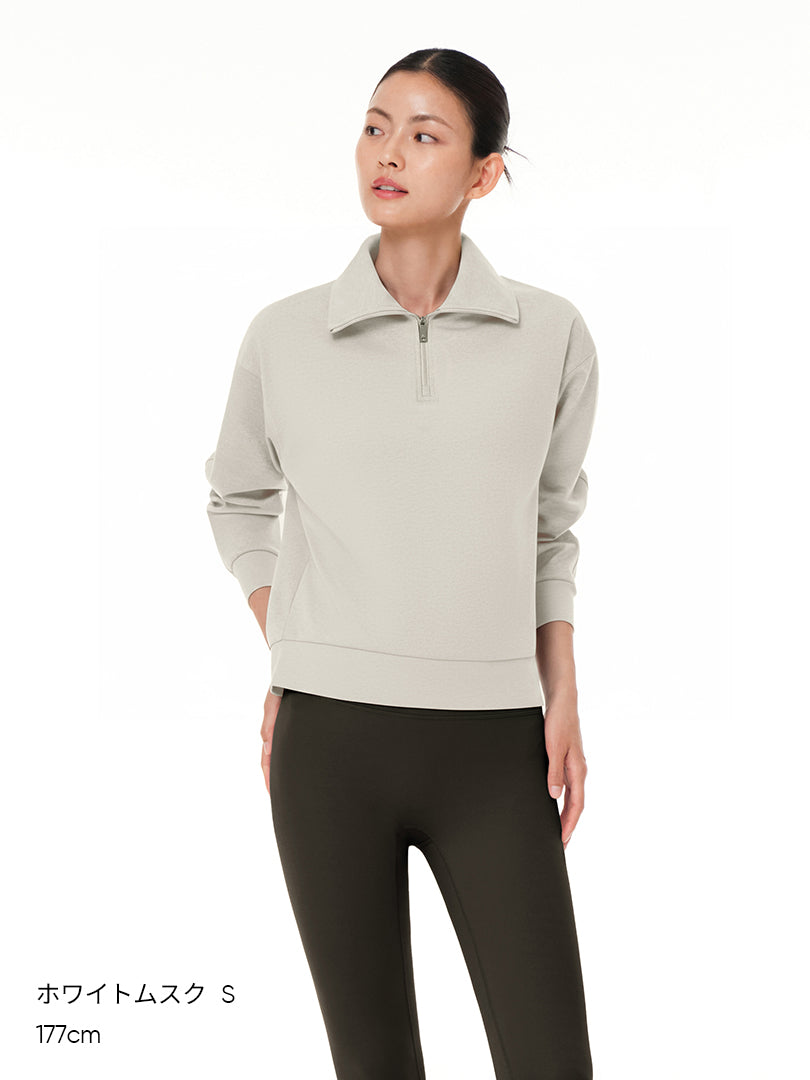 Airy Fit 裏起毛襟付きジップアップ