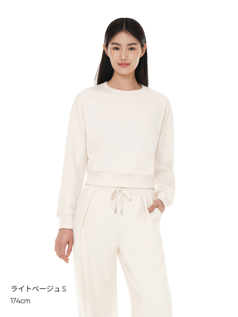 [SET] デイリー通勤セットアップ (Mildmooth スウェット+ Airywin ワイド レギンス)+シームレスショーツ贈呈 - andar JAPAN