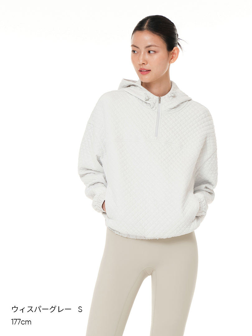 キルティング クロップド フーディプルオーバー - andar JAPAN