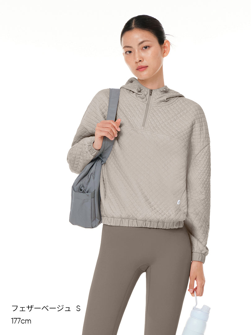 キルティング クロップド フーディプルオーバー - andar JAPAN