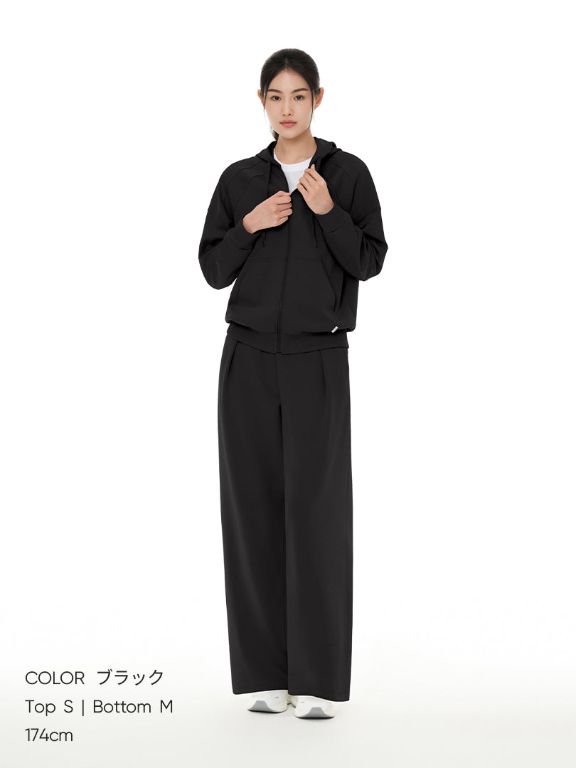 [SET] Mildmooth セットアップ(ジップアップパーカー＋ワイドパンツ)+シームレスショーツ贈呈
