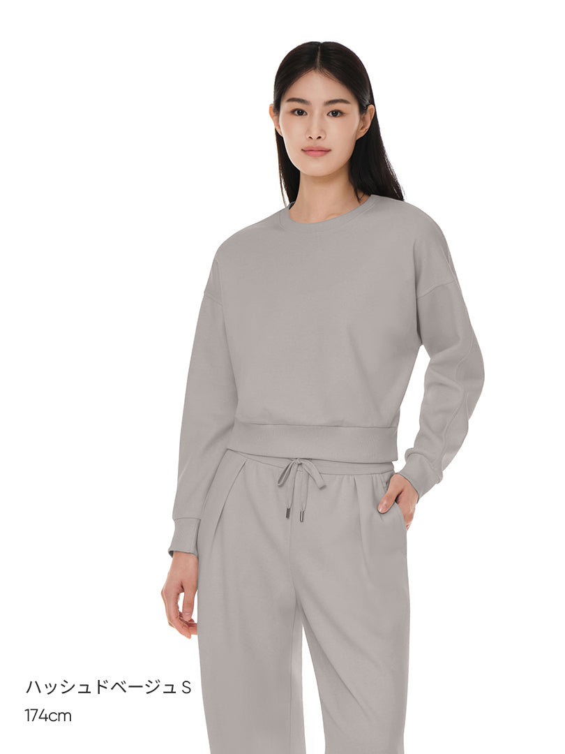 [SET] デイリー通勤セットアップ (Mildmooth スウェット+ Airywin ワイド レギンス)+シームレスショーツ贈呈 - andar JAPAN