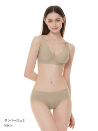 [5+1SET] andar オールデイフィット ブラ (パッド一体型 / 2タイプ選択可)& ショーツ