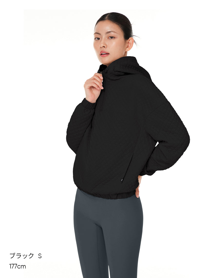 キルティング クロップド フーディプルオーバー - andar JAPAN