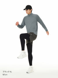 [SET] メンズ andar パフォーマンスレギンス＋ハーフパンツセット (Airst ショーツ＋Airywin レギンス)